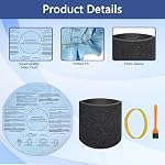 11 Pcs 90107 Shop Vac Filter & 90585 Foam Sleeve Filter Tool Set, Wet Dry Vacuum Cleaner Filters Compatible with Shop Vac 5 Gallon and Larger Vf2002 90107 with 5 Retaining Bands (11 PCS)