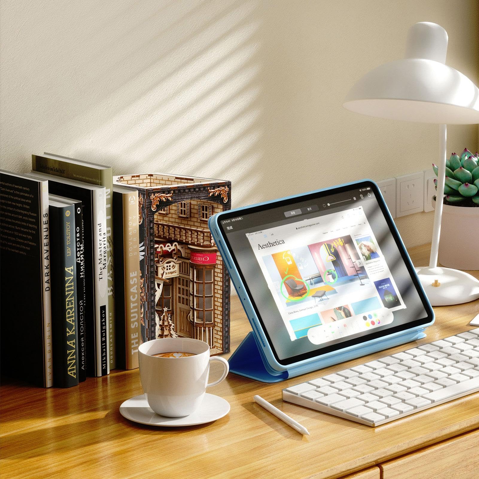 Kit per libri in miniatura, puzzle 3D creativi con luce a LED, decorazione decorativa in legno per famiglia, amici, colleghi