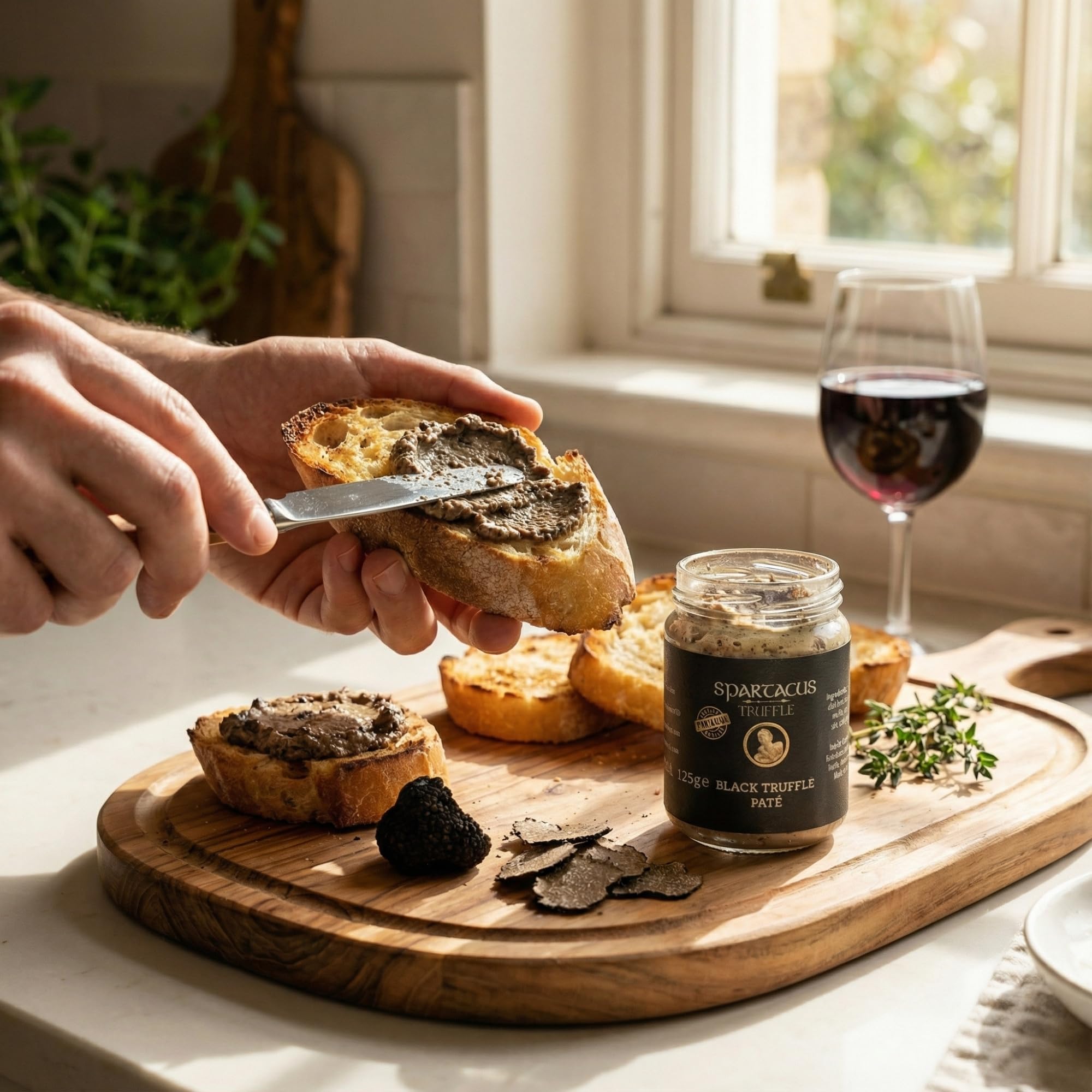 Pâté de foie d'oie à la truffe Spartacus,125g | Tartinade gourmande, Véritable foie d'oie, Pour pâtes, risottos, viandes, crostinis, Produit gastronomique luxueux