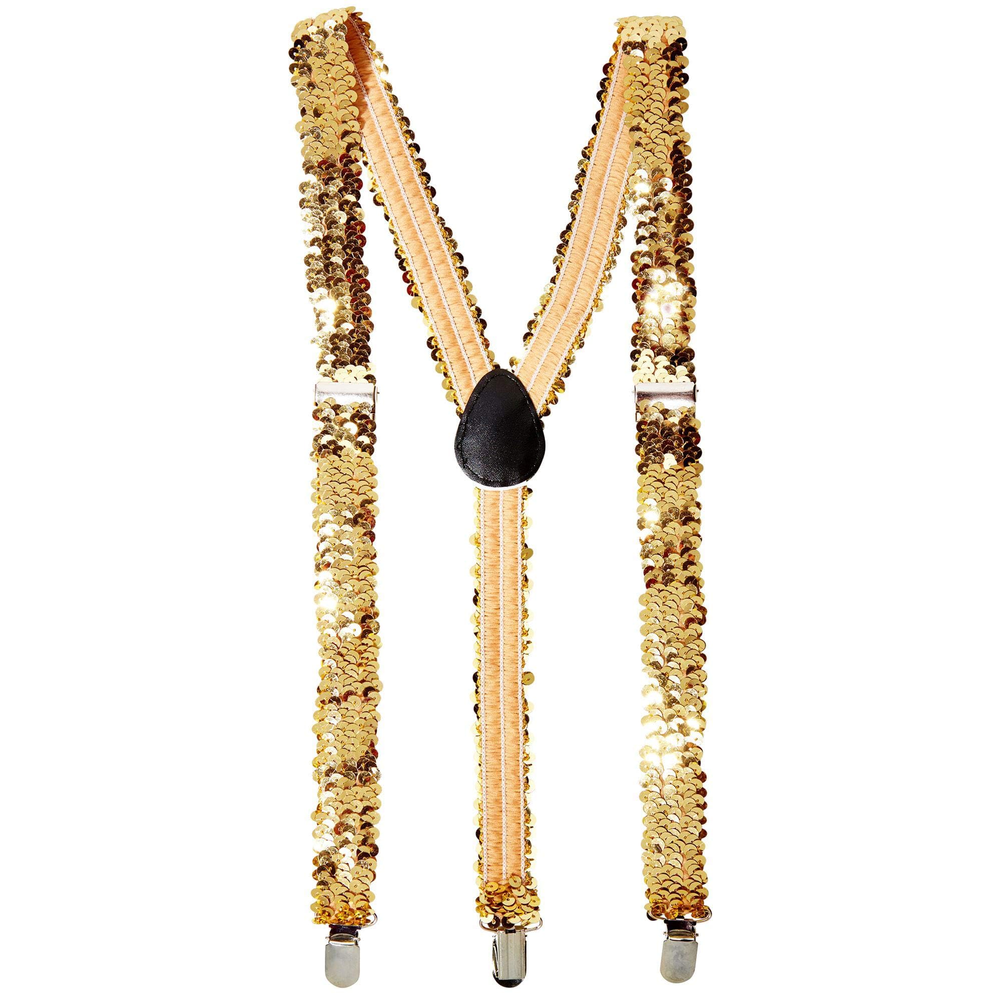 Braces - Gold Sequin Accessory for Fancy Dress