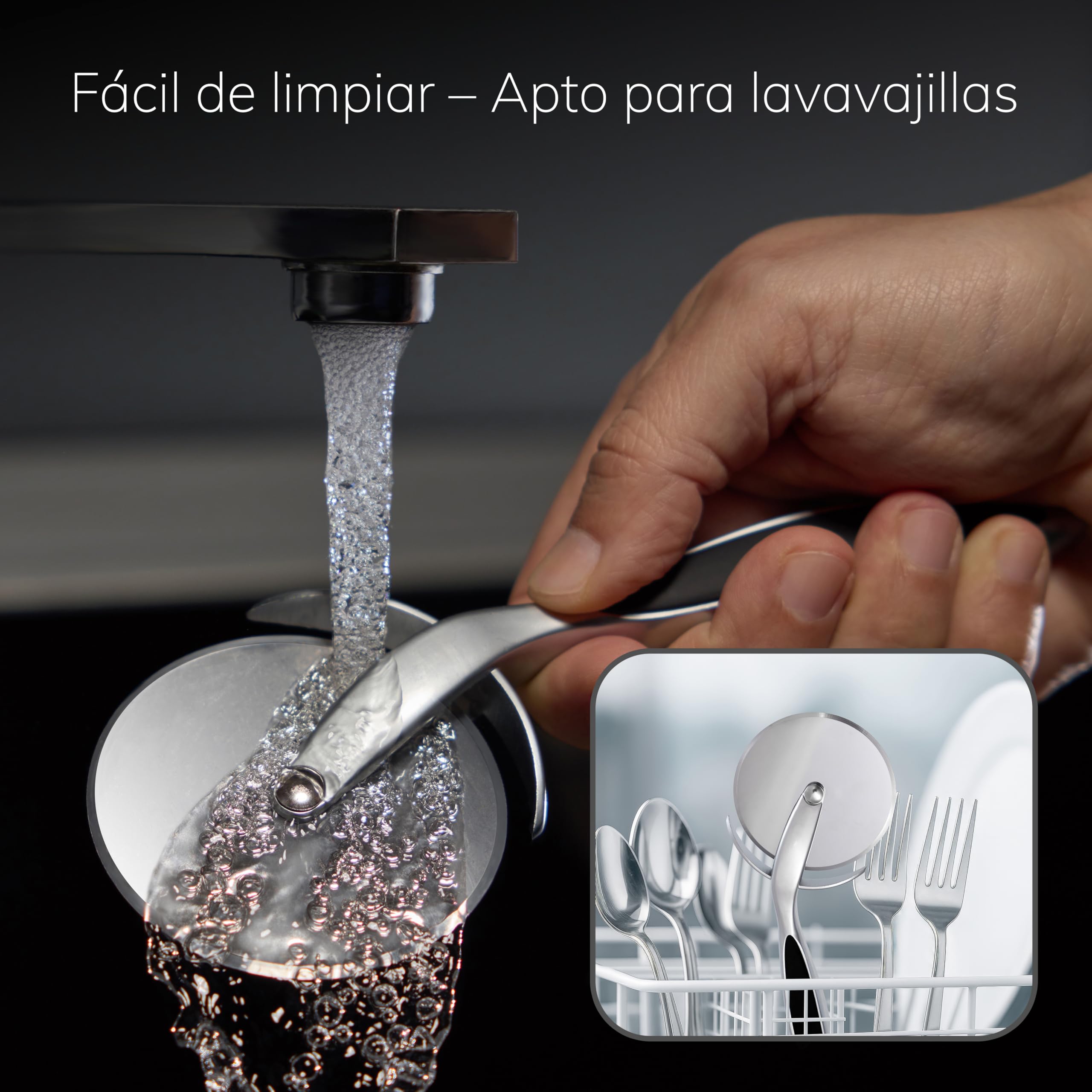 Cready Proslice | Cortador de Pizza Premium | Corta Pizza Profesional de Acero Inoxidable | Cortapizzas con Mango Anti-Deslizante | Pizza Cutter | Cortador Pizza de Máximo Rendimiento