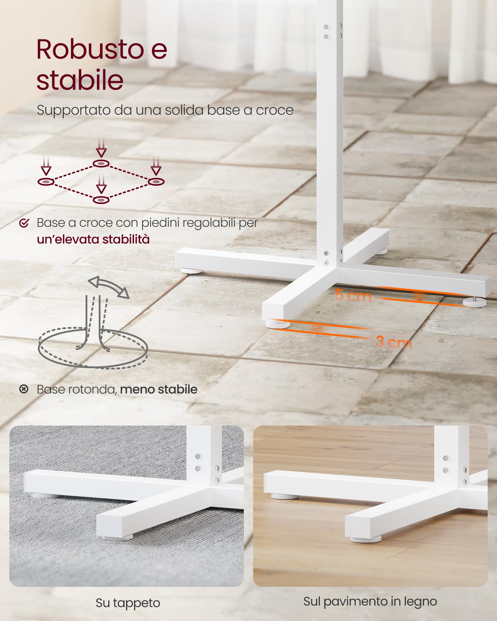 VASAGLE Tavolo da Bar, Tavolino Alto da Pranzo Cucina, Struttura in Metallo, 60 x 60 x 104,5 cm, Facile da Montare, con Base a Croce, per 2-3 Persone, Stile Moderno, Bianco Neve LBT361W01