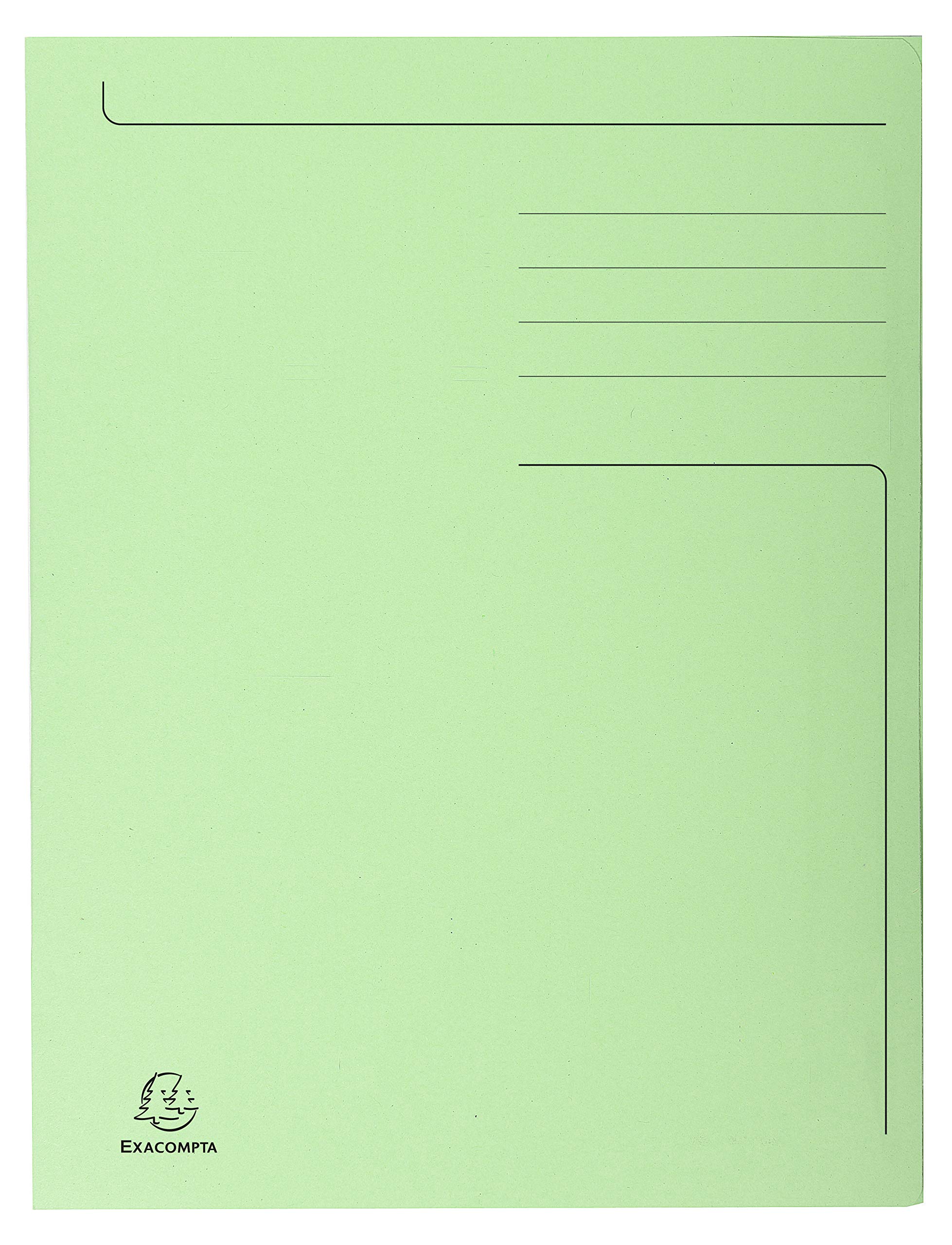 Exacompta, Ref 448013E, Forever Pre-Printed Square Cut Folder, A4 in Size, Suitable for Storing A4 Documents