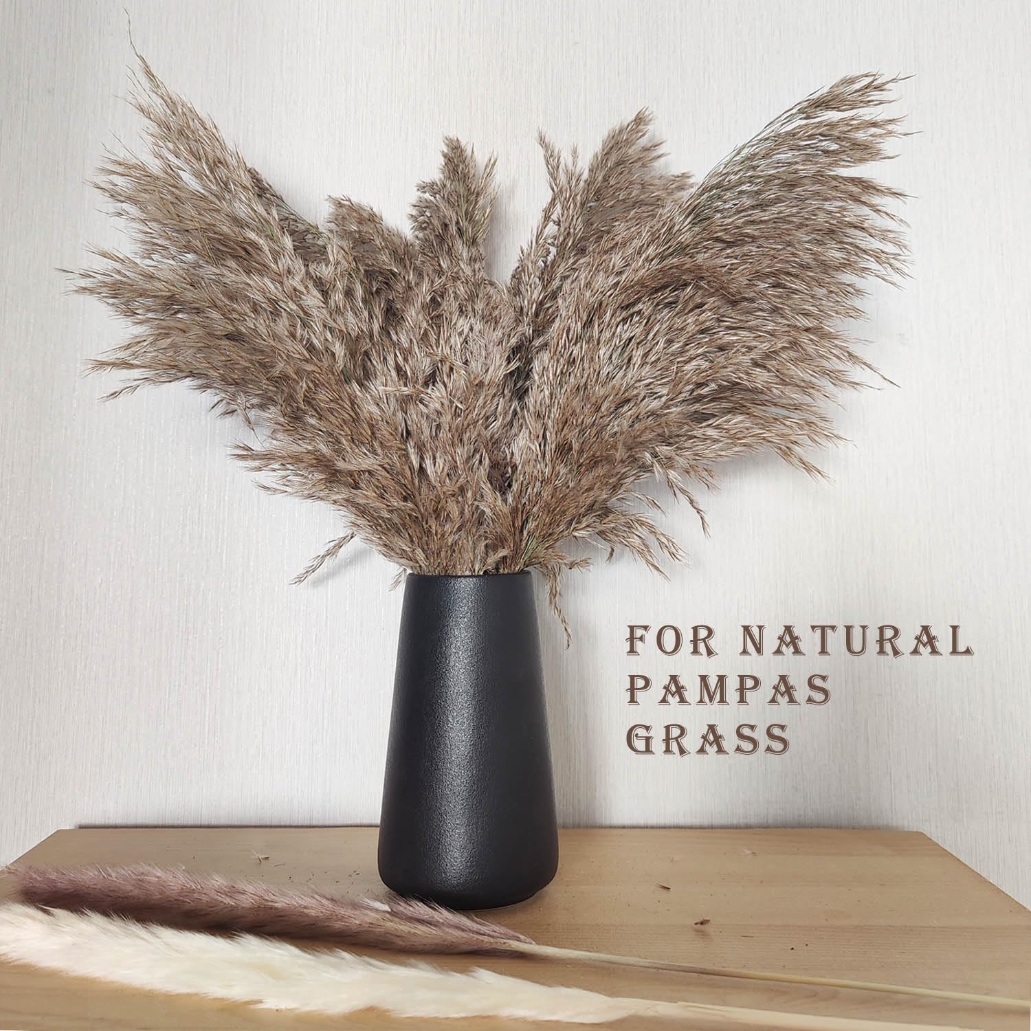 Black Vase - 6 Black Flower Vase, Small Black Ceramic Vase for Flower, Simple Matte Black Vase for Pampas Grass, Minimalist Farmhouse Vase, Boho Vase for Centerpieces, Home Decor, Bathroom Decor - Image 3