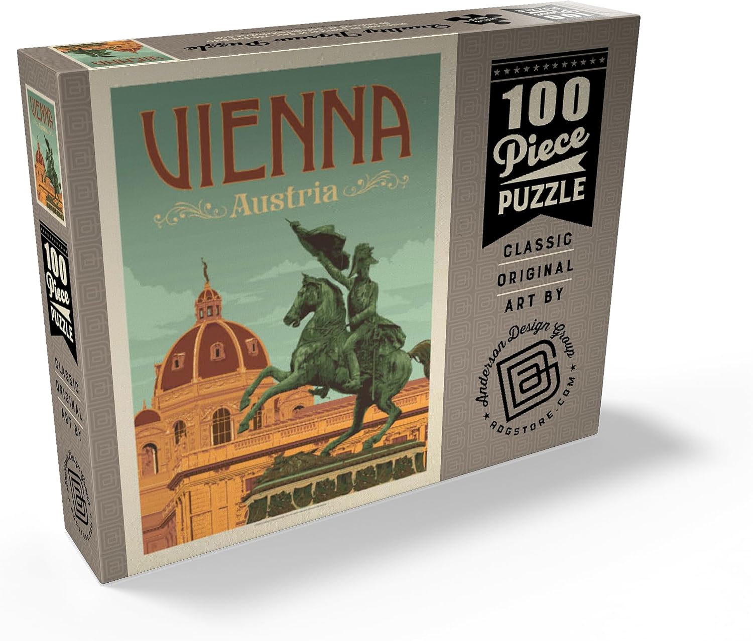 MyPuzzle Austria: Vienna, Vintage Poster - Premium 100 Piece Jigsaw Puzzle for Adults