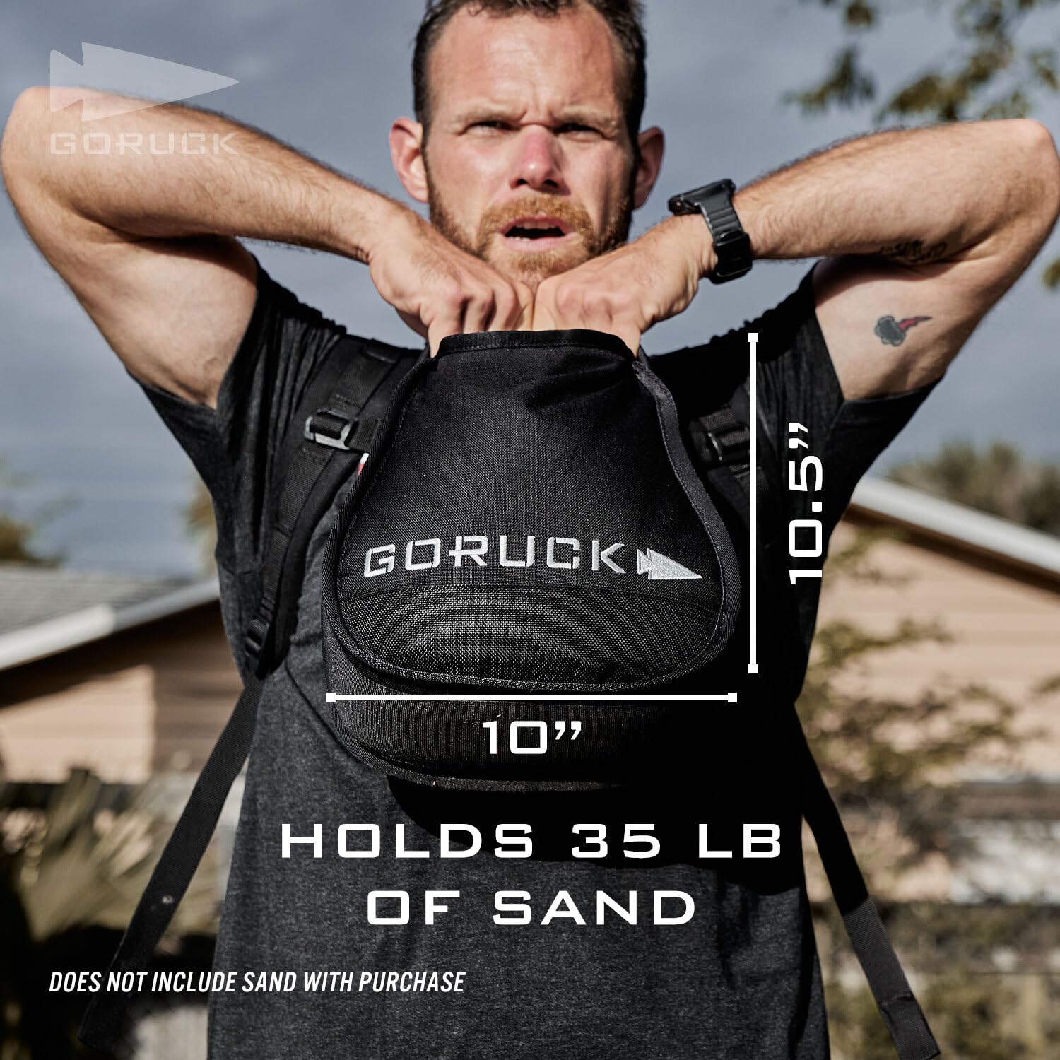 GORUCK 35LB / 16KG Sand Kettlebells Weight for Fitness & Body Workout for Men & Women - for Weightlifting, Dumbbell & Yoga - for Home & Gym Training