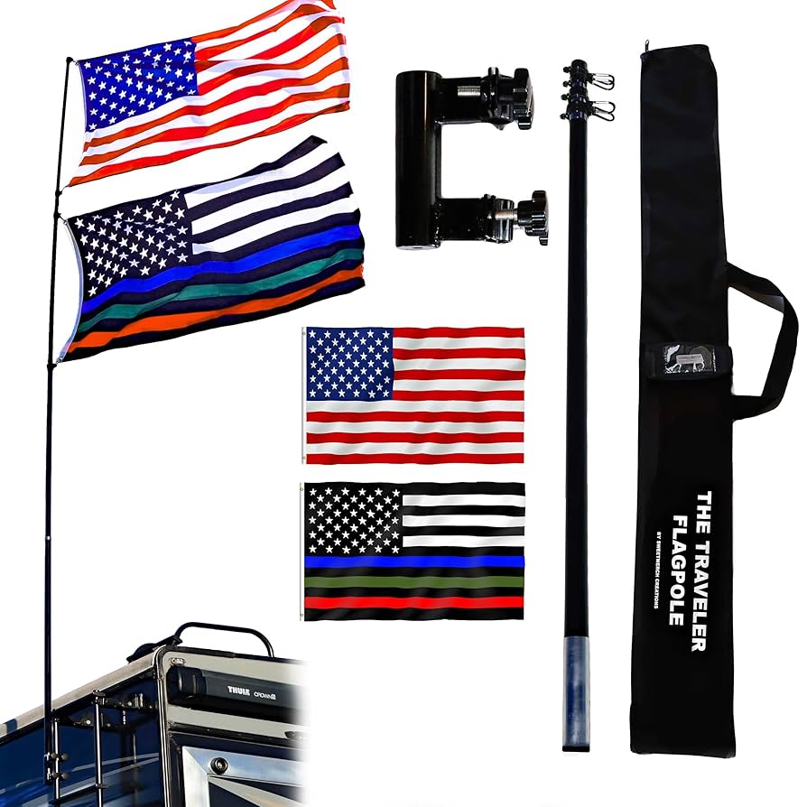 Amazon.com : The Traveler Two Flag RV Ladder Flag Pole Kit
