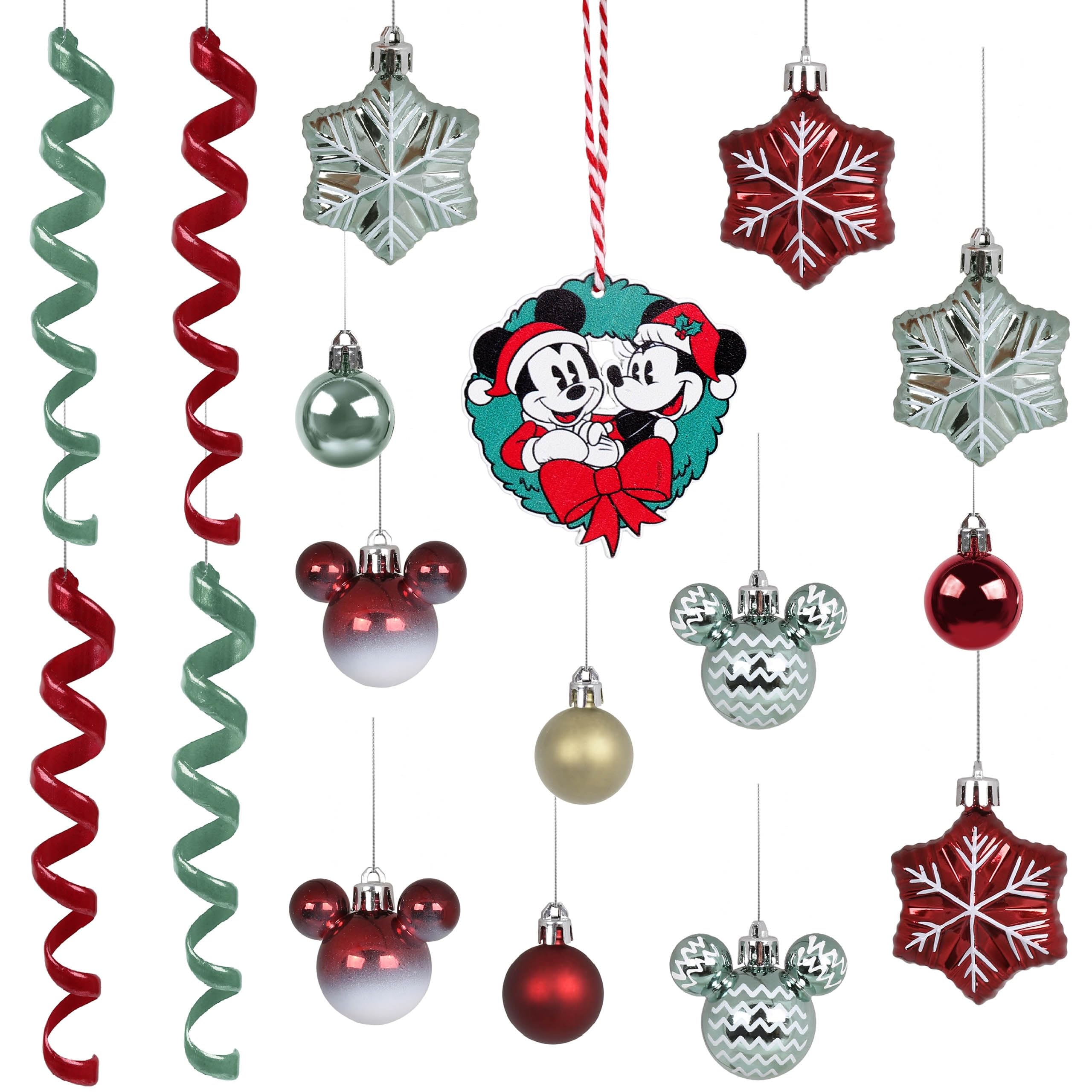 Disney Mickey Mouse Set de Boules de Noël Incassables Set 25 Pièces