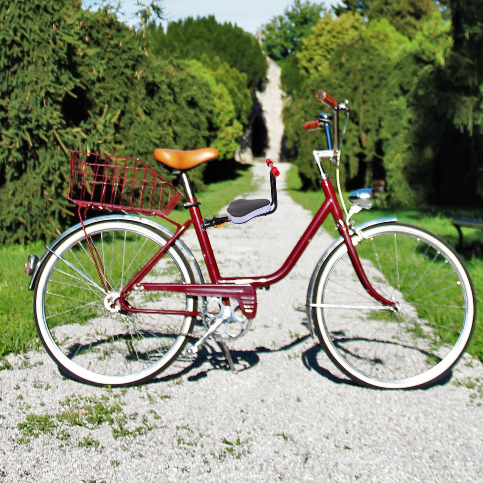ULTECHNOVO Seggiolino per Bicicletta Elettrica Protezione Sicura e Comfort in Acciaio al Carbonio e Spugna per Ragazzo Ragazza Nero