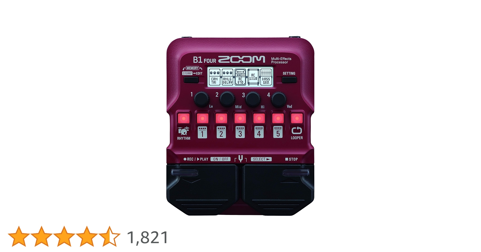 Zoom Bass Multi-Effects Pedal (B1 FOUR) : Amazon.ca: Musical