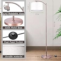 Vista 5 de Lámpara de pie para sala de estar, lámpara de pie, lámpara de pie con pantalla de lino para decoración del hogar, oficina, dormitorio