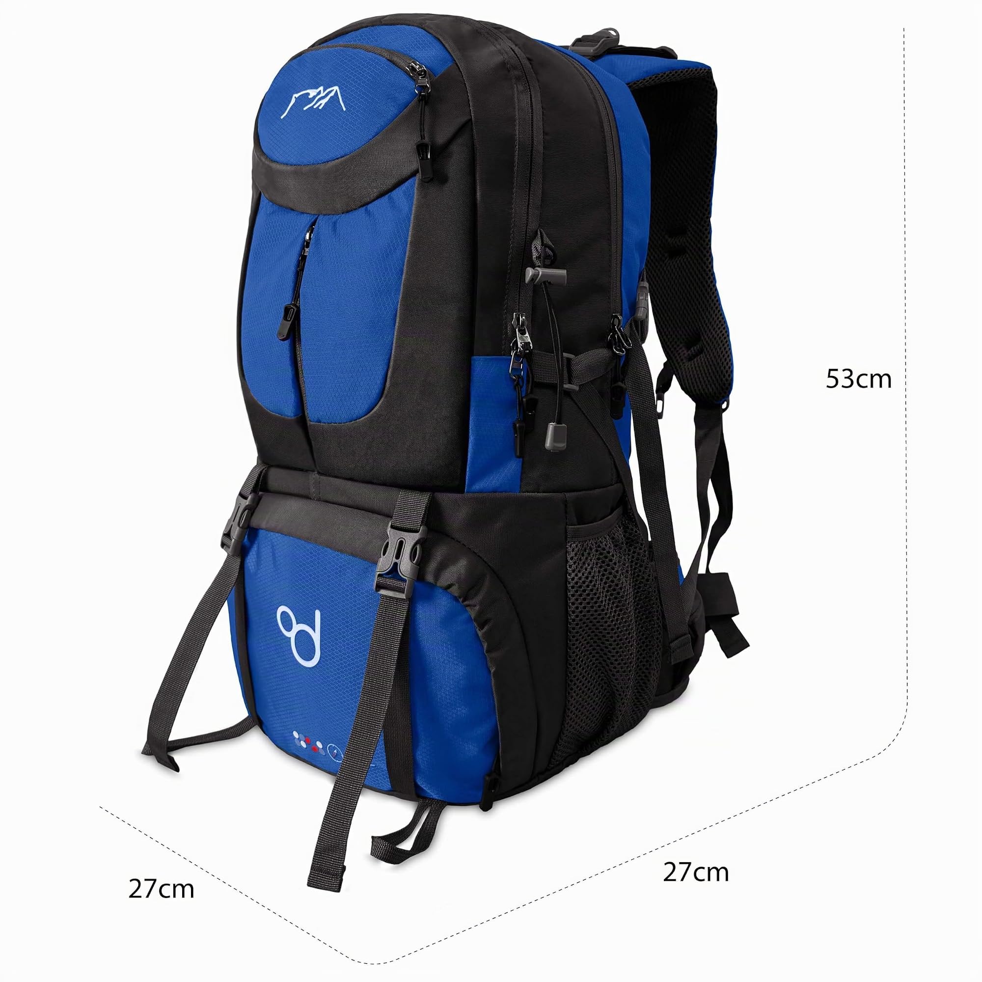 OcioDual Wanderrucksack, 50 Liter, Wasserdicht Und Leicht, Mehrere Taschen, Ideal für Reisen, Berg, Camping, Outdoor, Ultraleicht, für Damen Und Herren