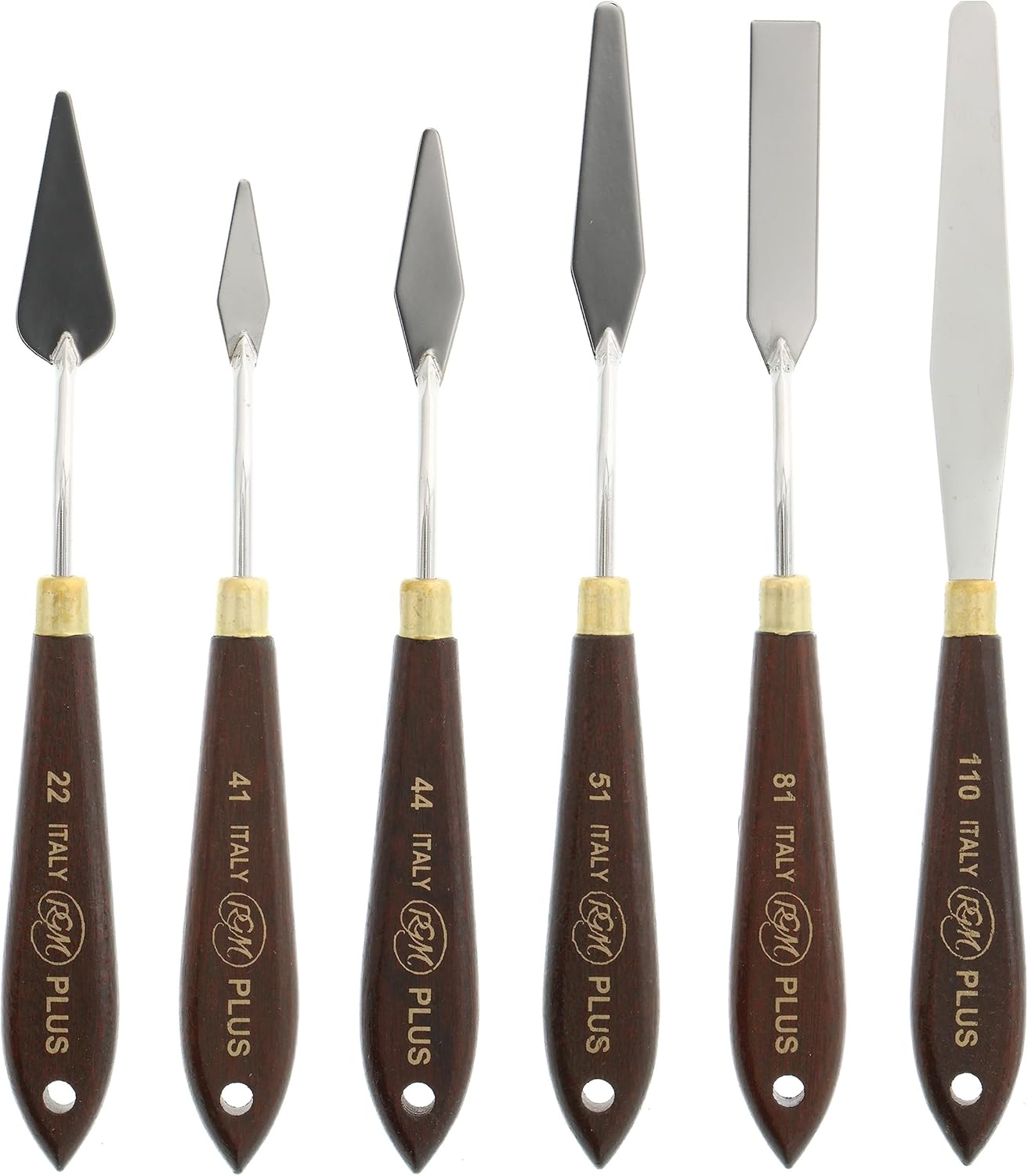 RGM 6 Italian Plus Painting Knife Set, Set of 6, Silver
