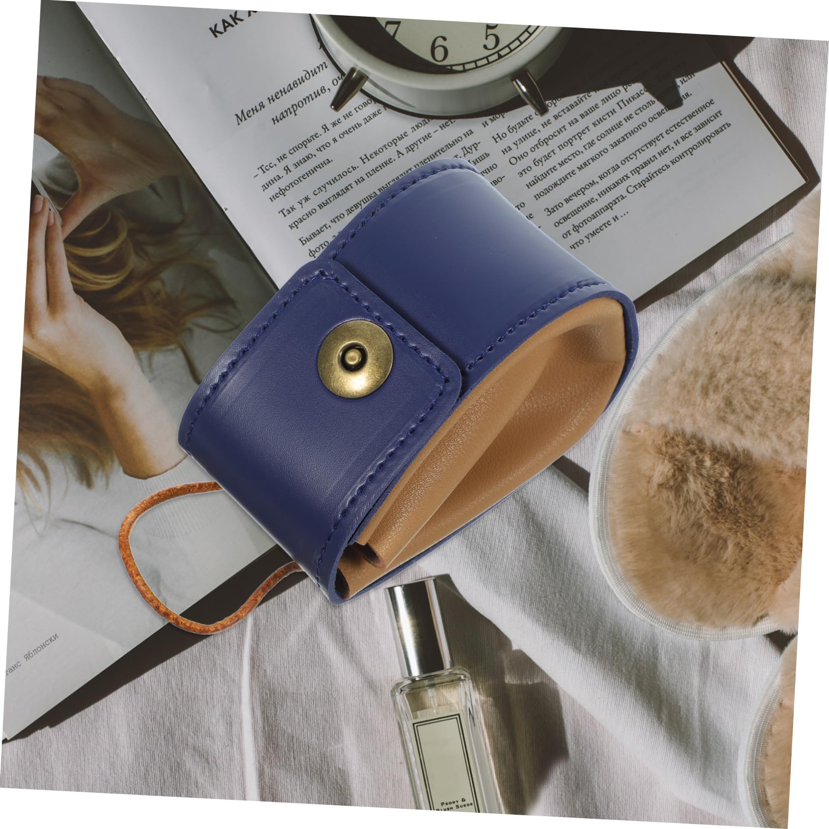 TOPBATHY 5 Pièces de Rangement Bleu de Rangement de Jouets dés Portable dés Jeu Pochette Rangement Pochette de Rangement à dés résistant à l'usure étui à dés Cuir Blue