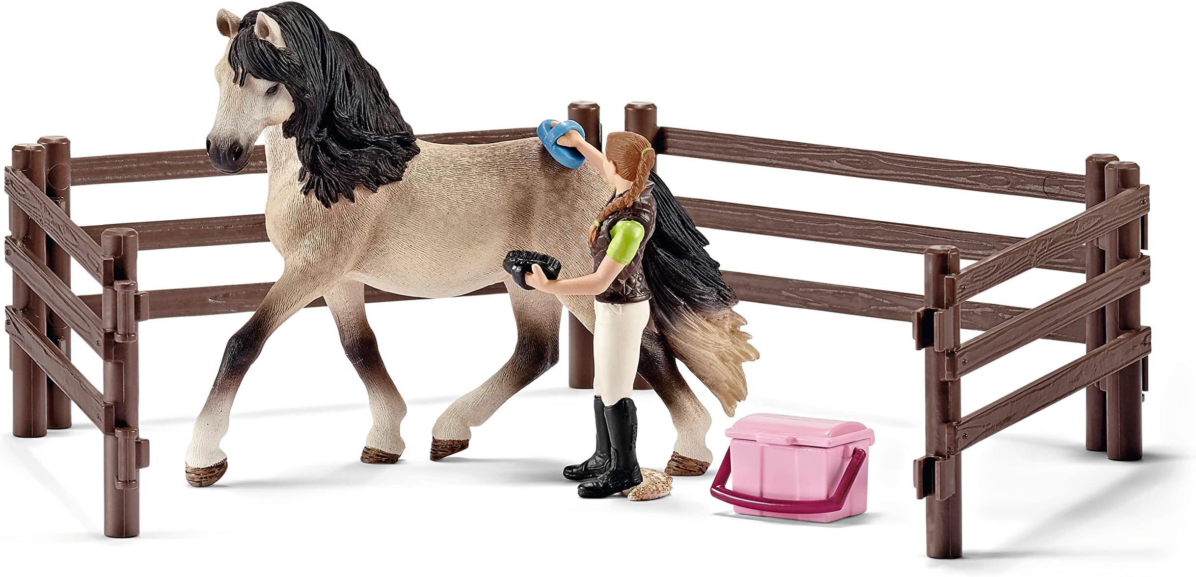 Horse Club - 9-Piece Horse Care Playset with Andalusian Figurine, Action Figure, and Accessories for Girls and Boys - Kids Ages 5+