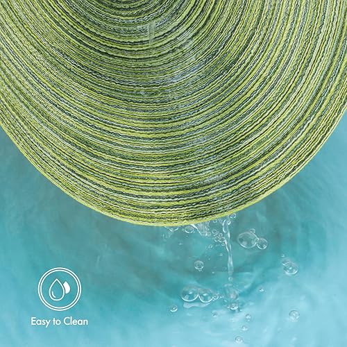 Miniatura 5 de Winknowl Juego de 8 manteles individuales redondos trenzados, lavables, tejidos resistentes al calor, para mesas de cocina, comedor, manteles