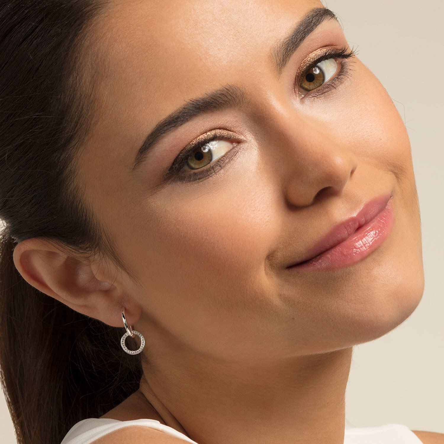 Thomas Sabo, Orecchini a Cerchio da Donna, in Argento Sterling 925