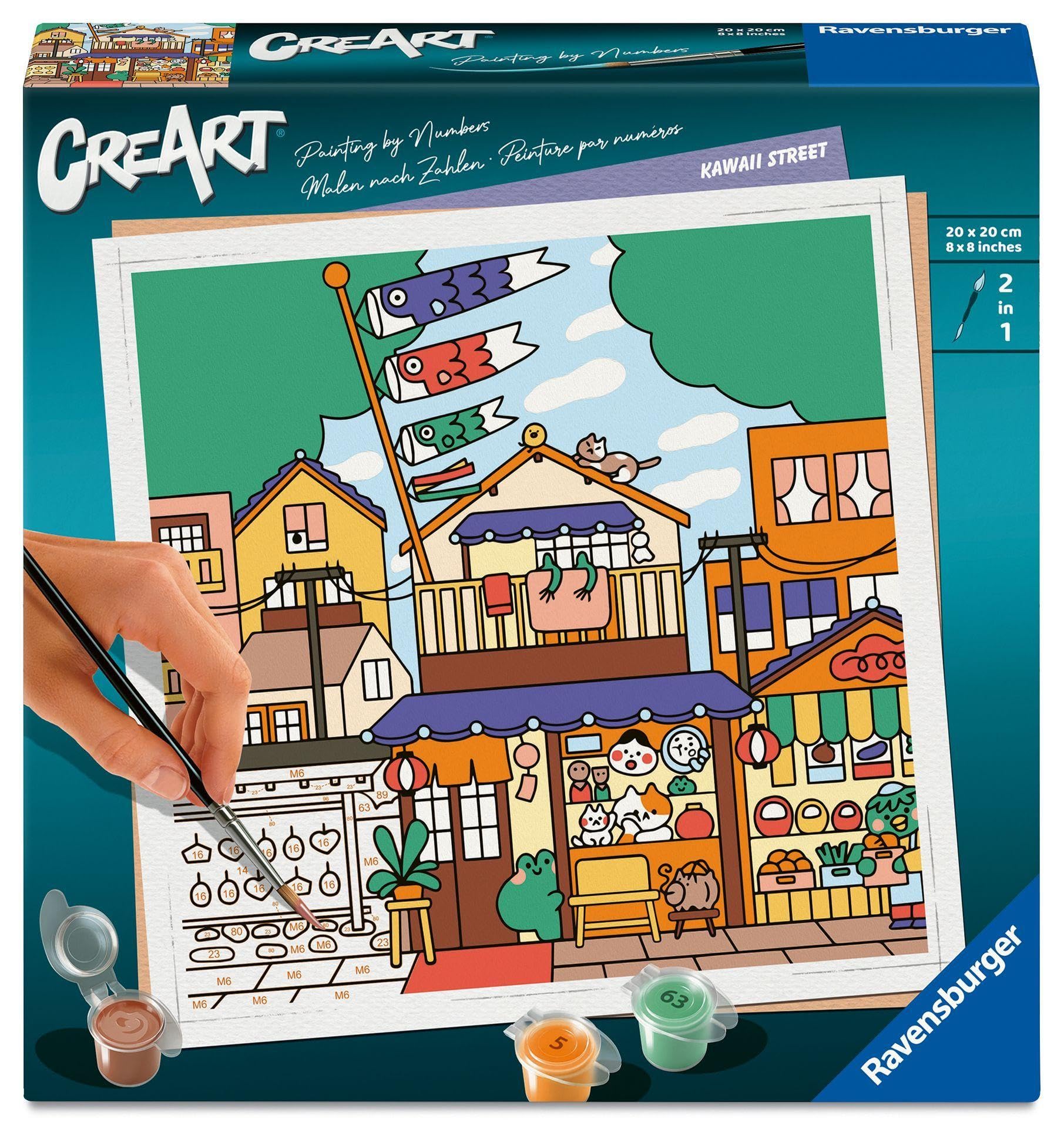 Ravensburger CreArt - Adult - Paint by Numbers - Kawaii Street/Niniwanted - Illustrator - Creative Hobby - 12023273