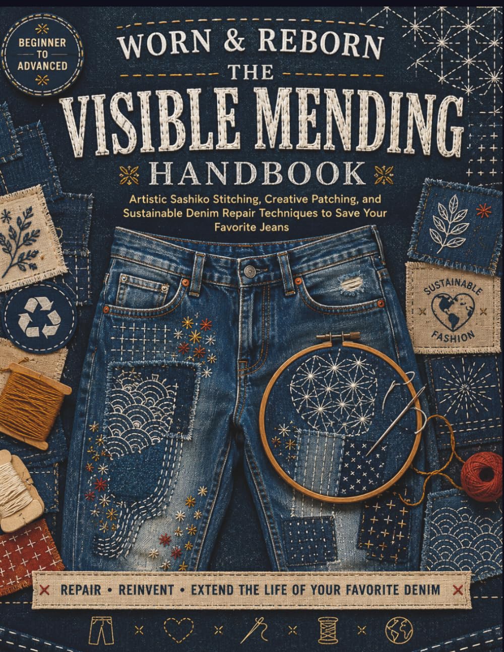 Worn & Reborn: The Visible Mending Handbook: Artistic Sashiko Stitching, Creative Patching, and Sustainable Denim Repair Techniques to Save Your Favorite Jeans