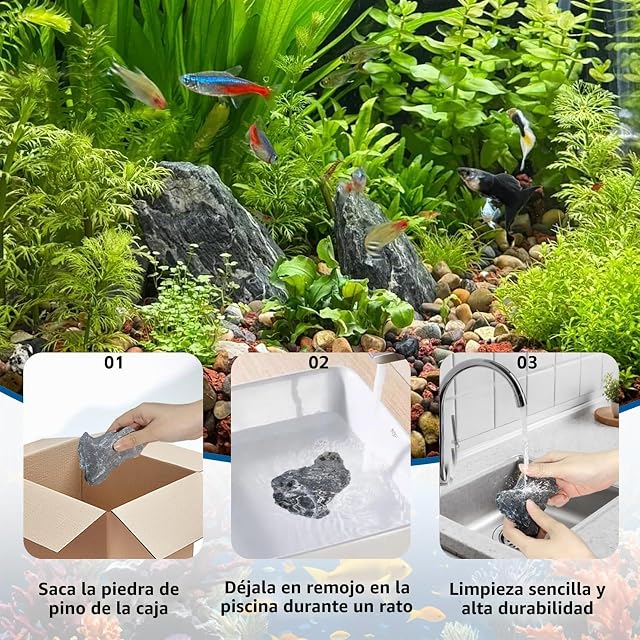 Foto 5 de 7 de ZHITENG 500g Rocas Seiryu Naturales, 3-6 CM Piedras Acuario Dragon Stone