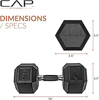 Vista 310 de CAP Barbell - Mancuerna recubierta Varias opciones de pares y conjuntos