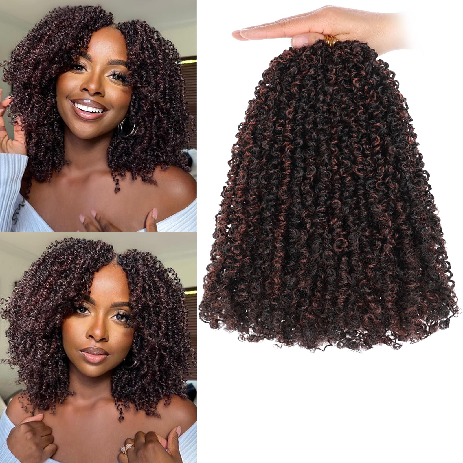 Amazon.com : COOKOO 8 Inch 30 Strands/PCS Pre-looped Yanky Twist
