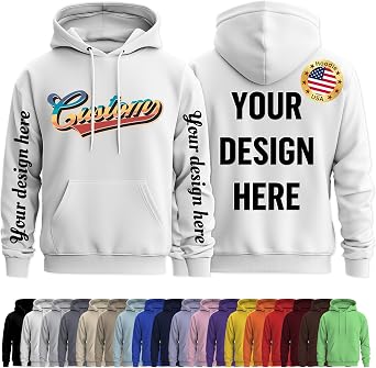 Bulk Custom Hoodies Unisex - Personalized Sweatshirts Unisex Aldult Add Your Text Photo Warm Customize Hoodie