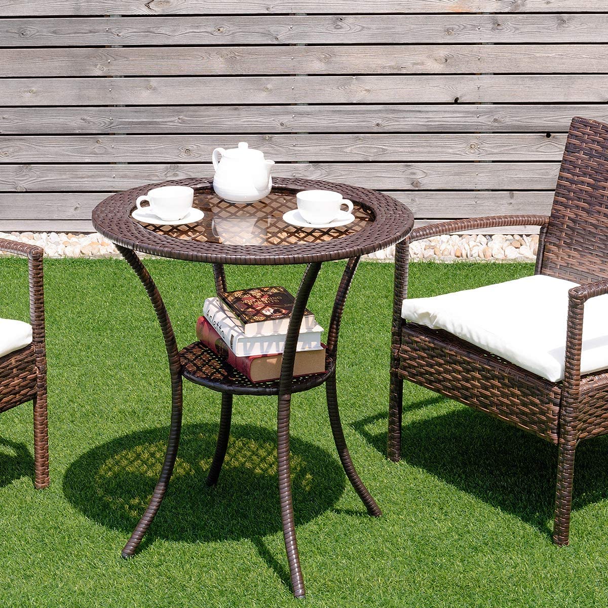 Outdoor Coffee Tables Outdoor Coffee Table, PE Rattan Side Table