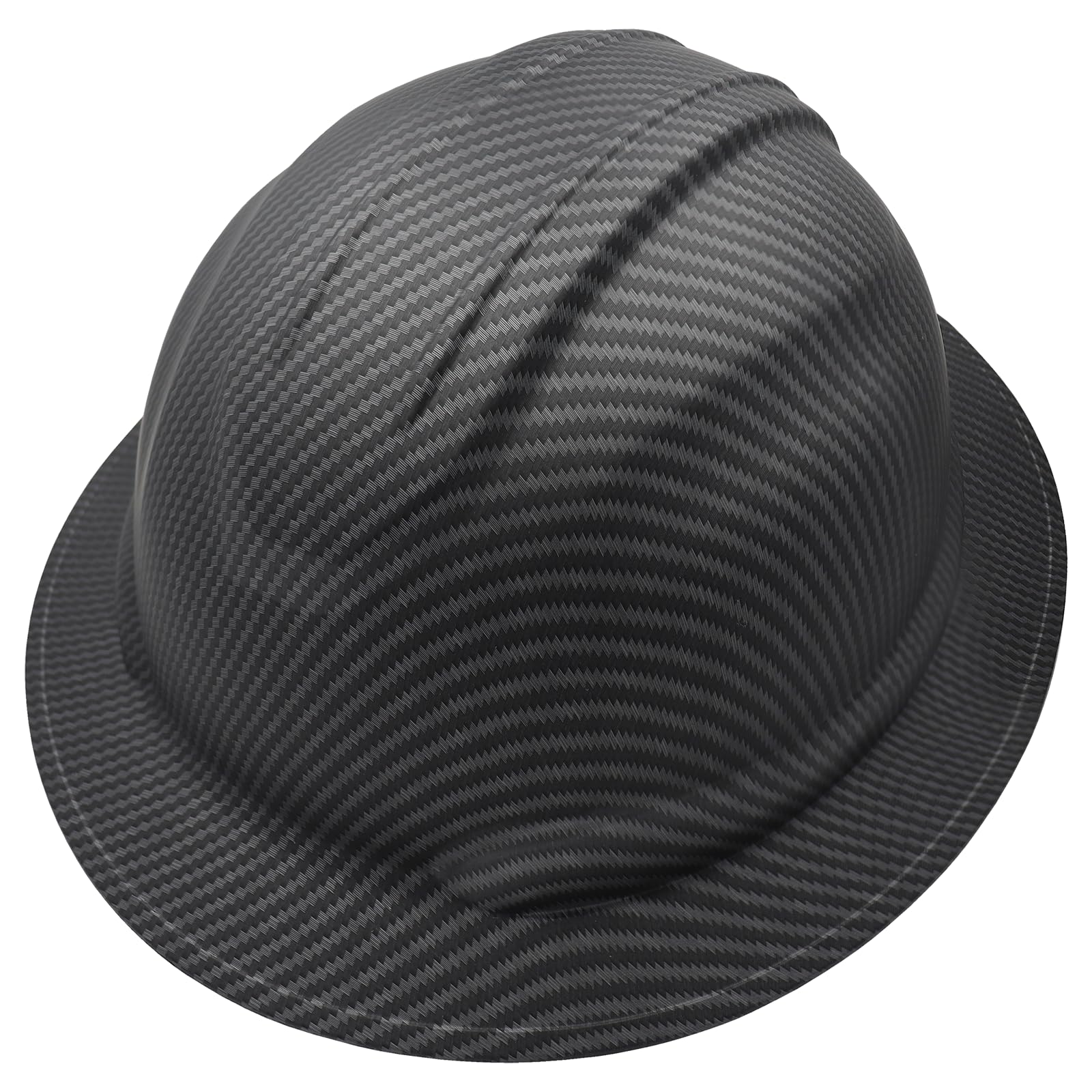 Bullhead Safety Eyewear HH-F1-C - - Matte Black Graphite Unvented Full Brim Style Hard Hat With Six-Point Ratchet Suspension