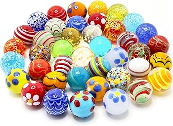 カラフルガラス玉コレクション 11個アンティーク カラフルガラス玉