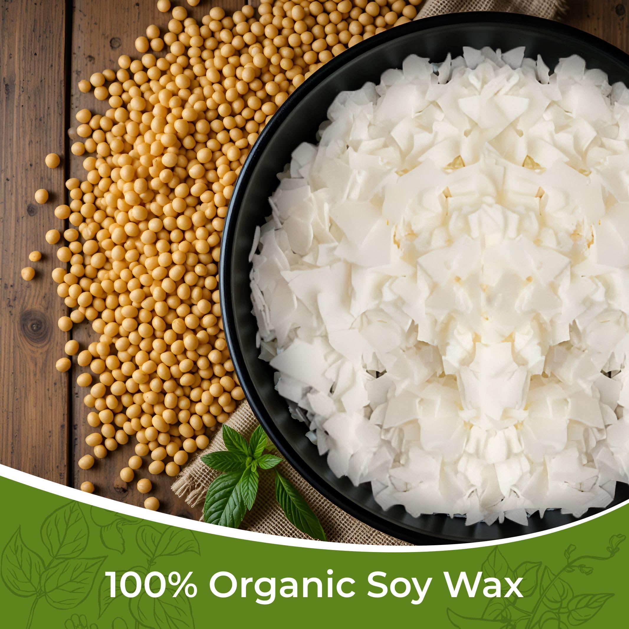 Cera de soja 100% pura para hacer velas, 100G-50 kg natural de soya – Cera biodegradable, respetuosa con el medio ambiente (15 kg de cera)