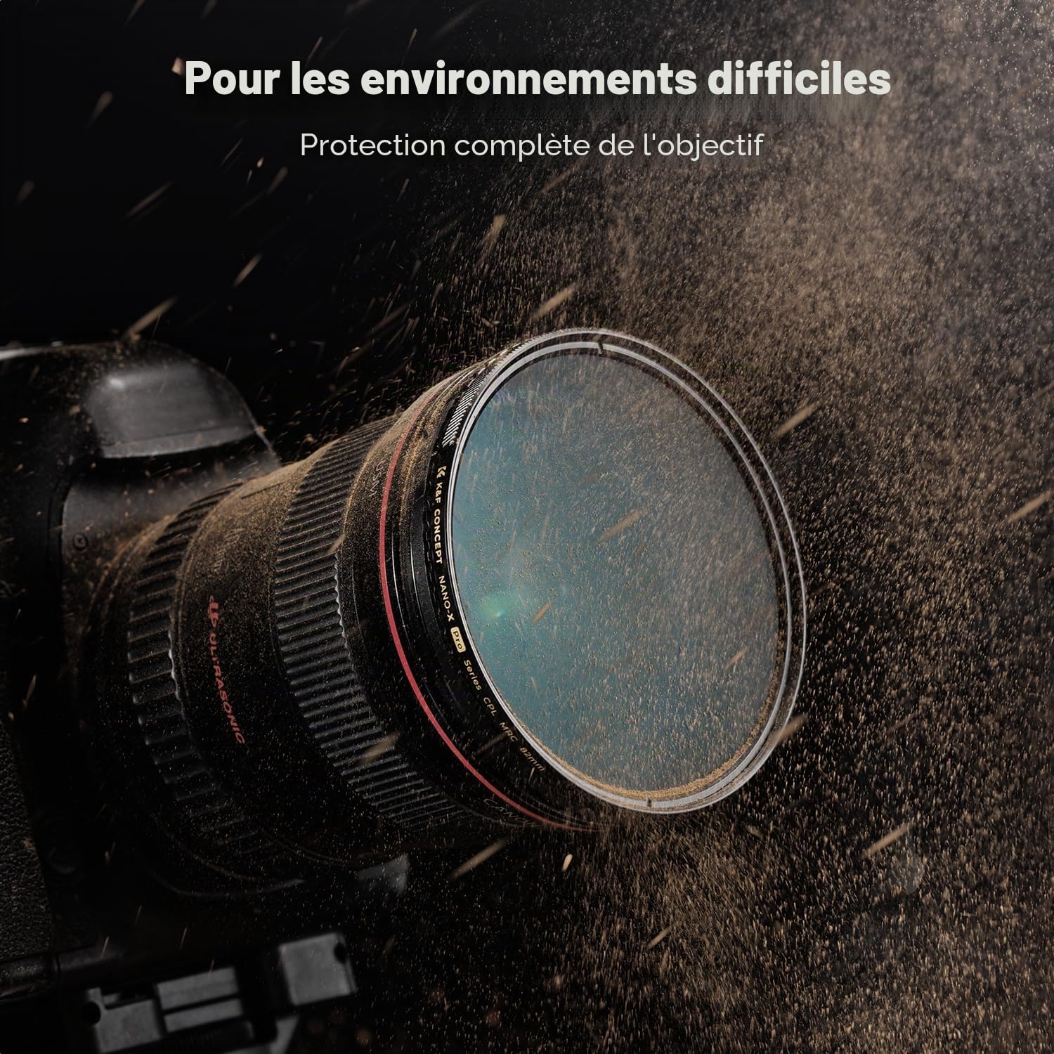 K&F CONCEPT 49mm Filtre Polarisant CPL en Cuivre avec Étui Nano-X Pro Série | Durable,Solide,Nano-revêtement,HD,Réflectivité≤0.15%, Imperméable à l’eau, Résistant à l’huile et aux rayures,FC901