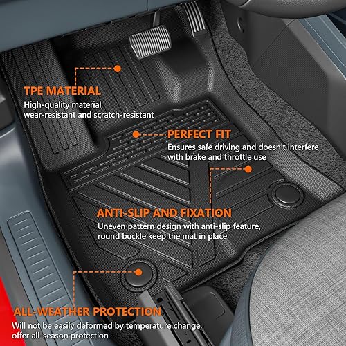 Vista 16 de powoq Tapete híbrido compatible con Ford Maverick 2022-2025, tapete de cama de elastómero termoplástico, tapete de repuesto para Ford Maverick