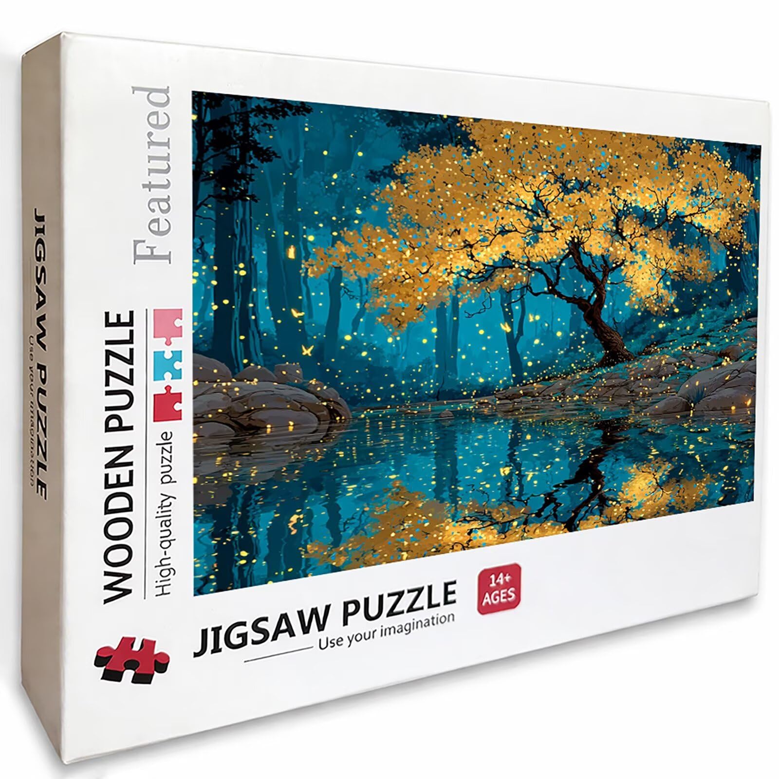 Nachtansicht Holz Puzzles 141x87cm, Baum Jigsaw Puzzles 4000 Teile für Erwachsene Mit Box, EIN Herausforderndes Rätsel Game, Farbenfrohes Legespiel, Geeignet für die meisten Gruppen, Geschenke, L-7904