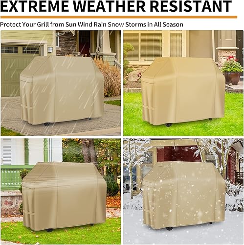 Miniatura 6 de NEXCOVER Funda para parrilla de gas para barbacoa, cubierta impermeable de 55 pulgadas, cubierta de parrilla resistente al aire libre, material