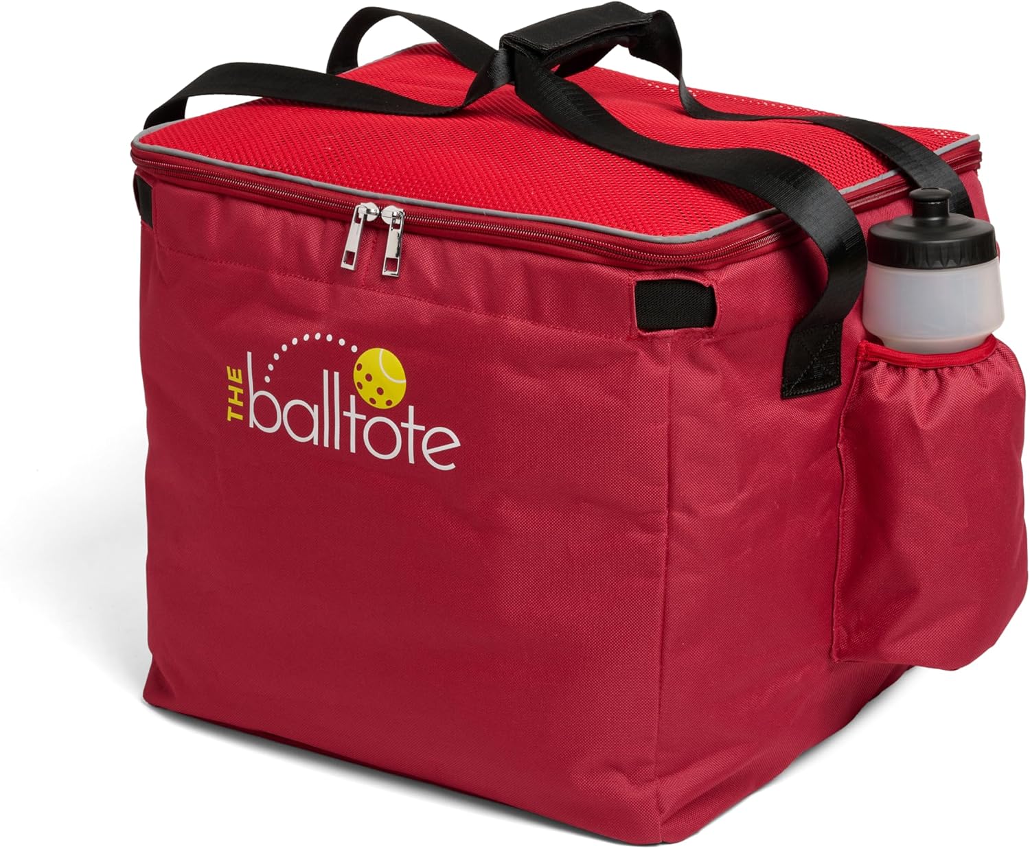 Racket Pets The Ball Tote - Replacement Bag for Tennis and Pickleball Pro Teaching Cart Hopper, Large Tote Bag For 150 Tennis Balls or 100 Pickleballs, Frame Not Included, (Red) - Image 2