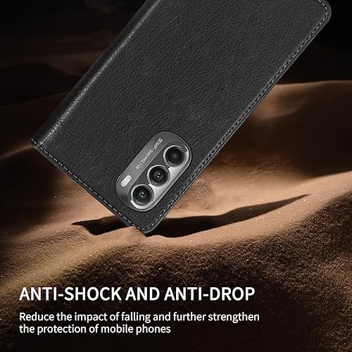 Miniatura 7 de Funda tipo cartera para Motorola Moto G Stylus 5G (2022) con bloqueo RFID, ranura para tarjeta, funda protectora de cuero para Moto G Stylus 5G