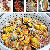 Vista 8 de Freidora de pavo de 30 cuartos de galón y freidora de pescado de 10 cuartos de galón, olla de caldera de cangrejos de mariscos de aluminio con 38000