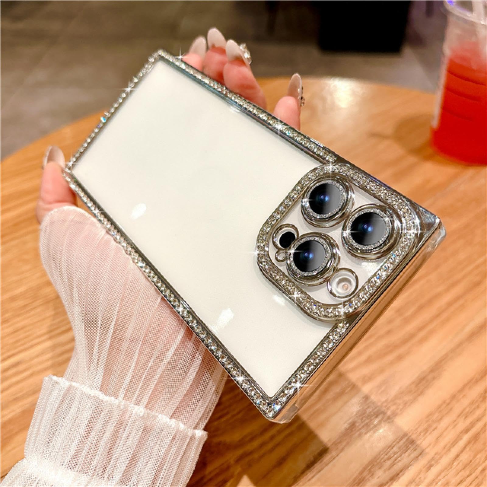 Coque paillettes iPhone 16 argent idéale pour vos sorties chic - 7