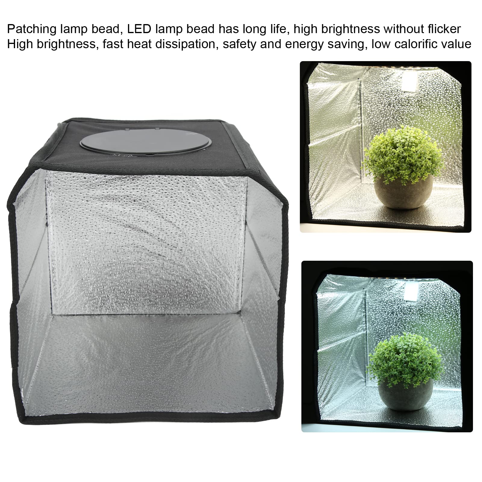 Caja de Luz de Estudio Fotográfico Portátil, USB Mini Studio Photo Studio Tienda de Tiro, Caja de Luz de Estudio de Mesa Plegable Y Portátil con 6 Piezas de Fondo, para Joyas Y Artículos(Los 25CM)