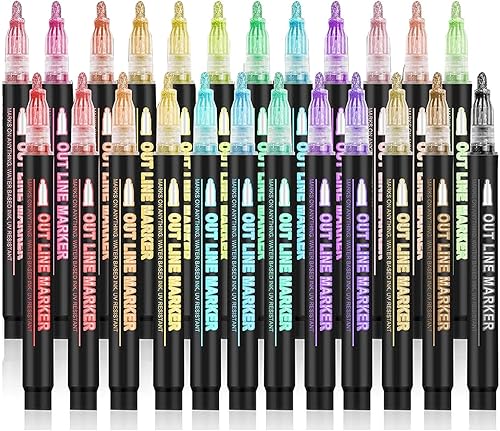 Rotuladores de pintura acrílica, 96 colores, 48 bolígrafos de doble punta de 2 cabezales y 2 colores, marcadores de pintura acrílica para madera,