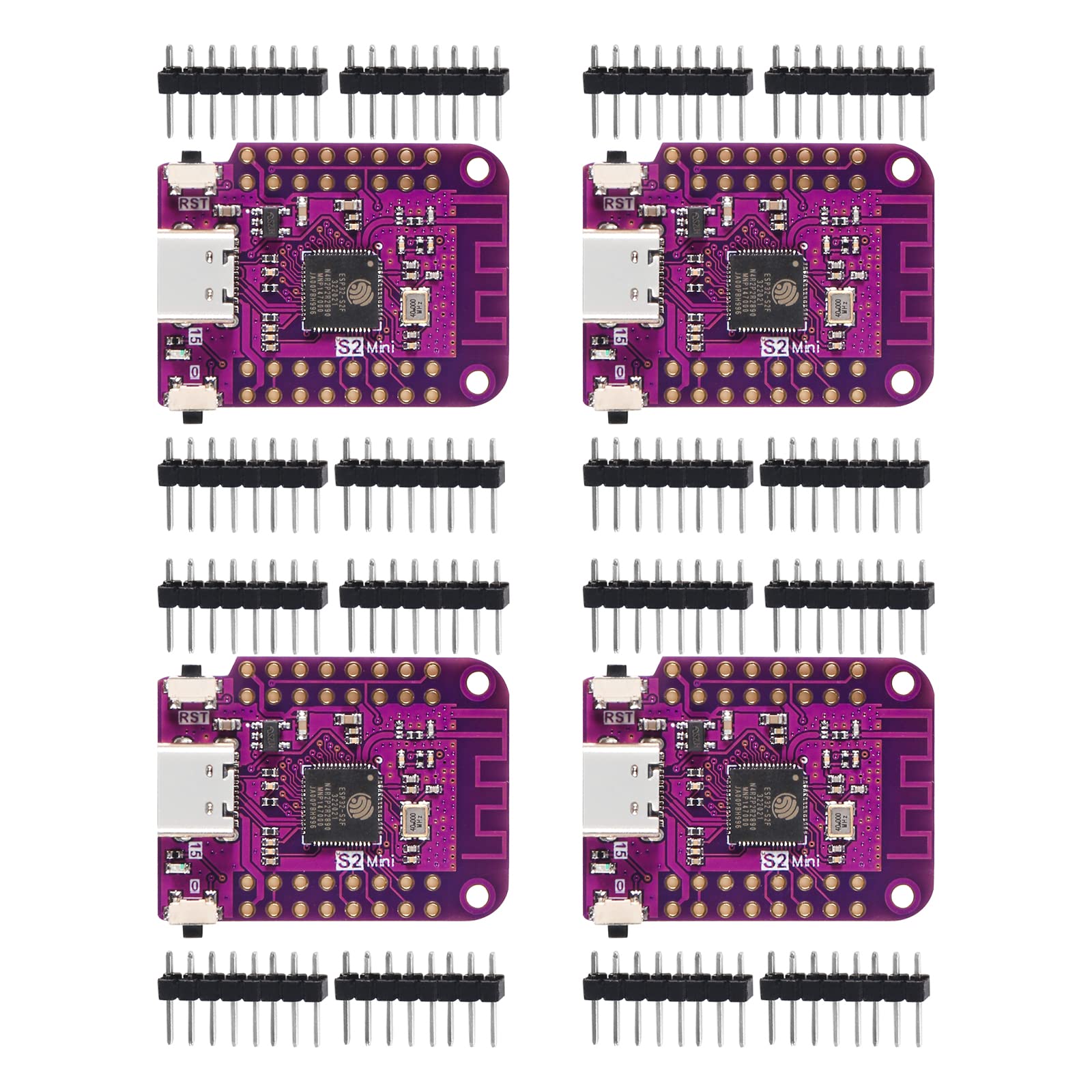 Alinan 4pcs ESP32 S2 Mini V1.0.0 WiFi IOT Board Based ESP32-S2FN4R2 ESP32-S2 4MB Flash 2MB PSRAM MicroPython