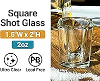 Vista 2 de R and R Imports Obx North Carolina Beach Souvenir - Vaso de chupito de base cuadrada, 2 onzas, individual