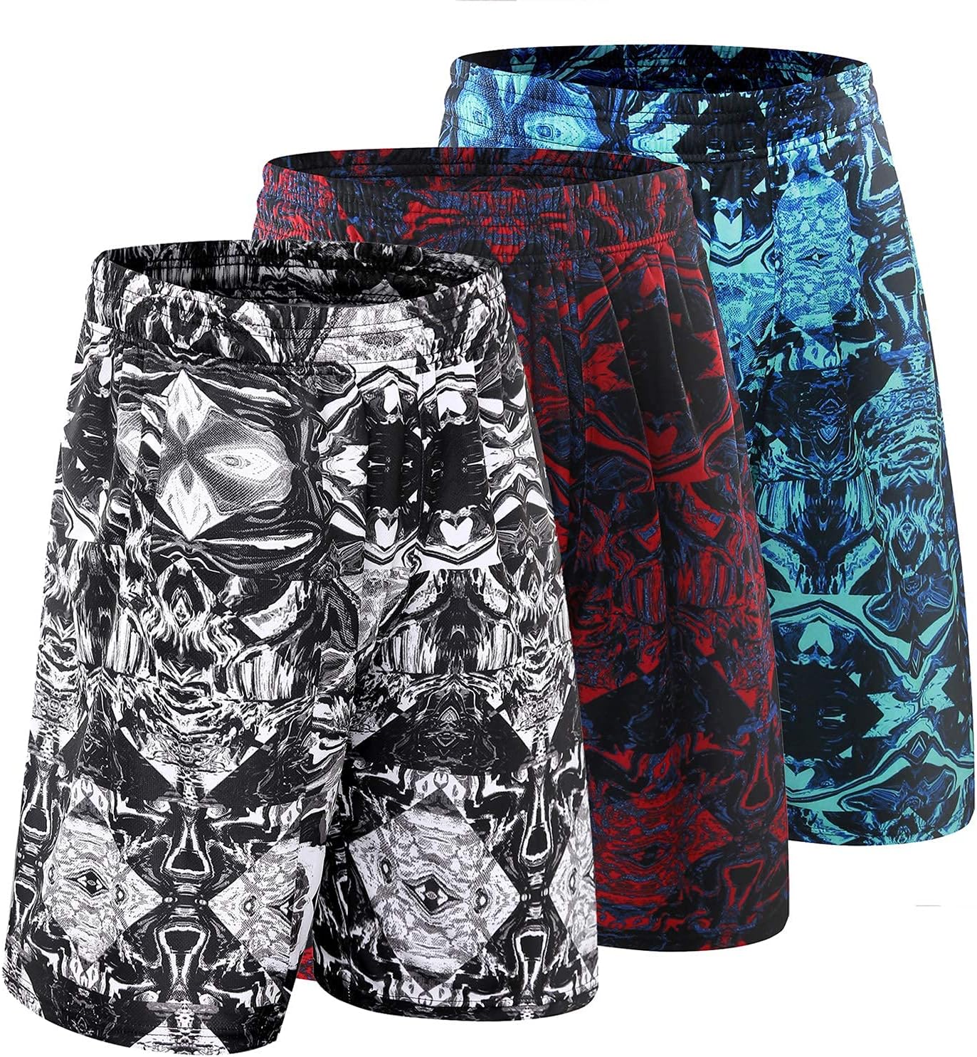 3PCS / Set Men's Running Shorts Quick Dry Running Shorts Basketball Pants Sports Pants