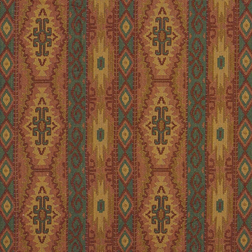 J9600J Southwestern Striped Geometric Woven Decorative Novelty Upholstery Fabric by The Yard