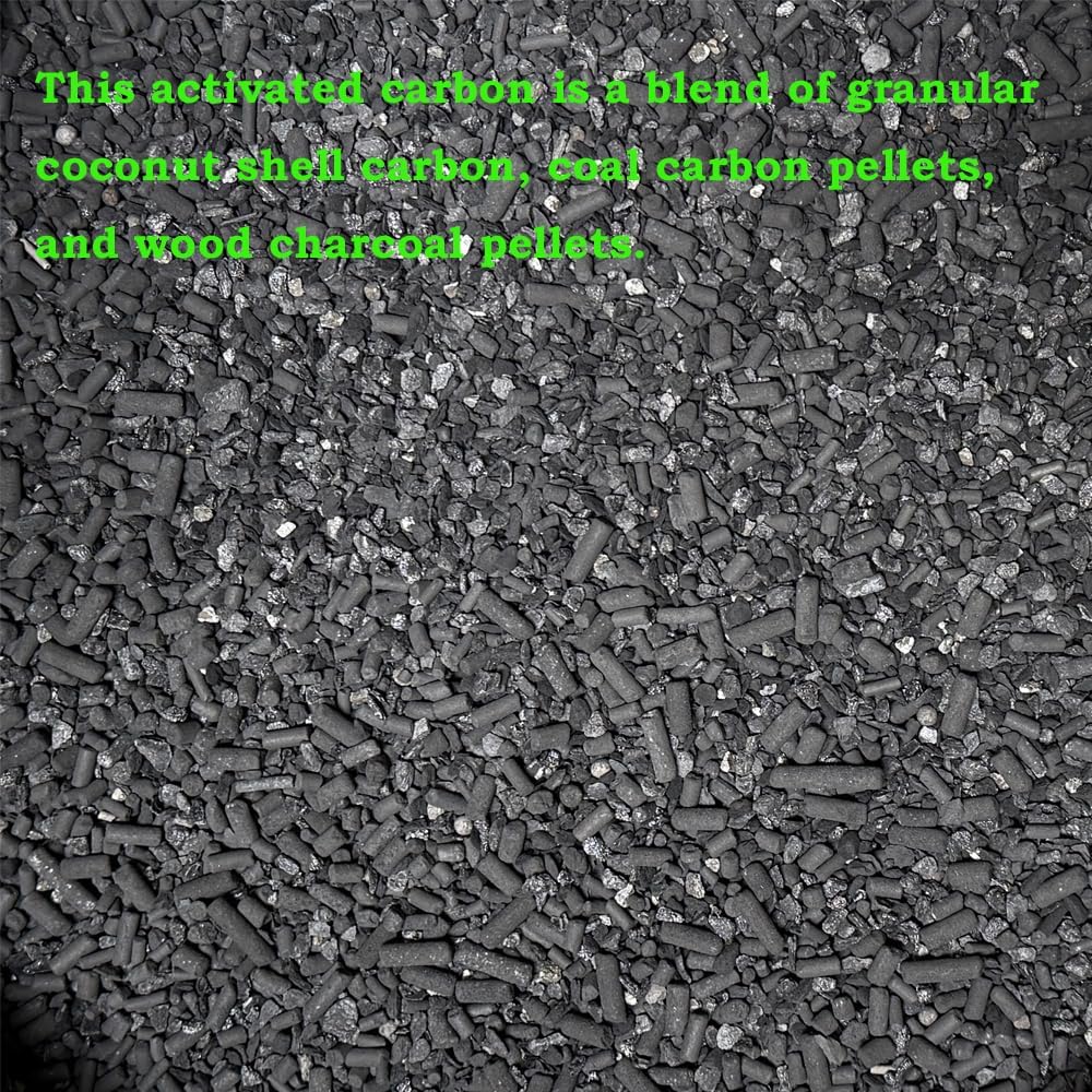 6 Lbs Activated Charcoal in 6 Media Bags Aquarium Fish Pond Canister Pellets Air Filter AC x6