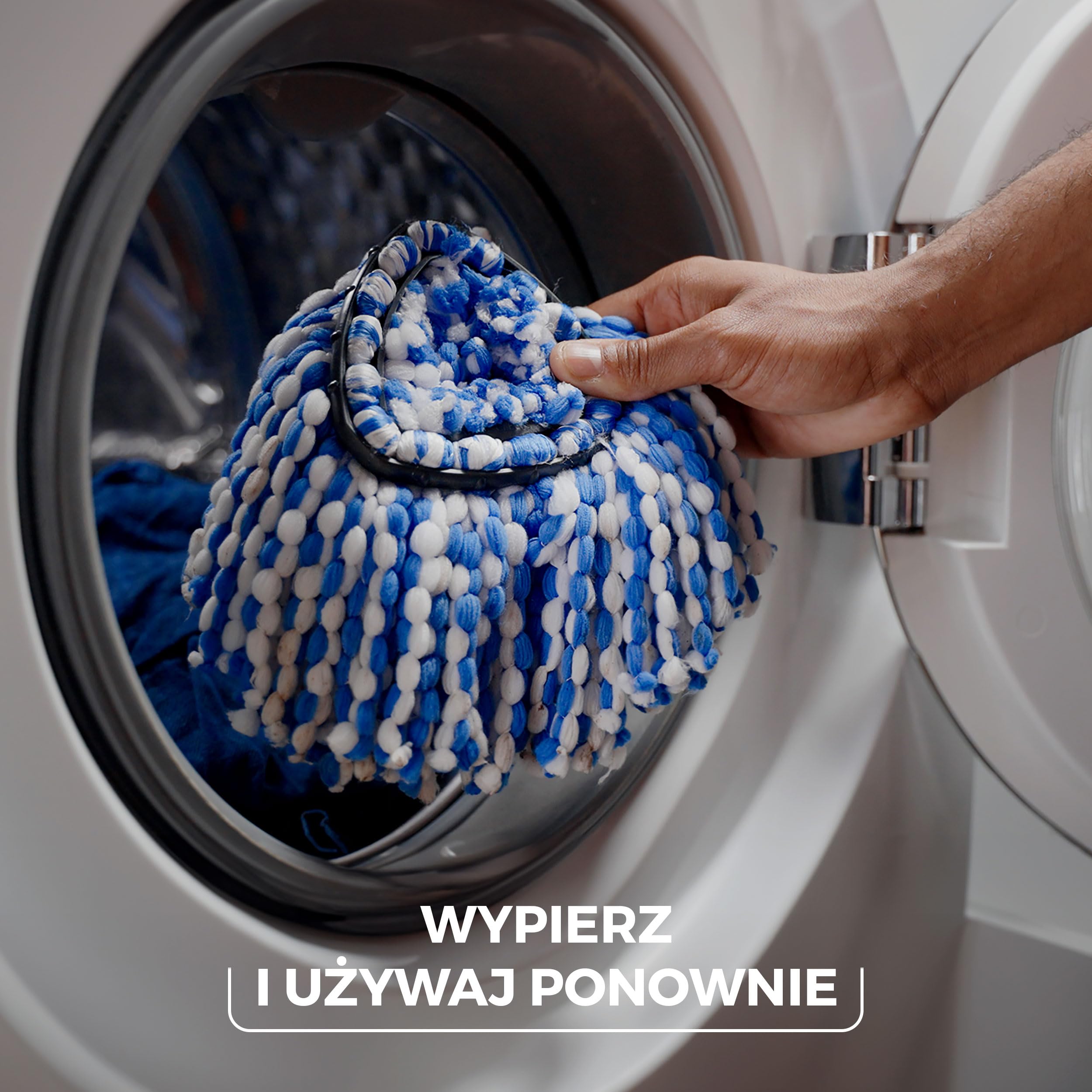 Vileda H2PrO zestaw mop z wiadrem – system 2 zbiorników z funkcją wyciskania | oddzielna woda czysta i brudna | mop z mikrofibry do paneli, płytek i parkietu