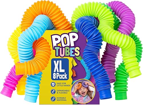 Nutty Toys Tubos para reventar burbujas gigantes, juguetes sensoriales XL para niños de 5 años en adelante, creatividad y diversión sin fin, paquete