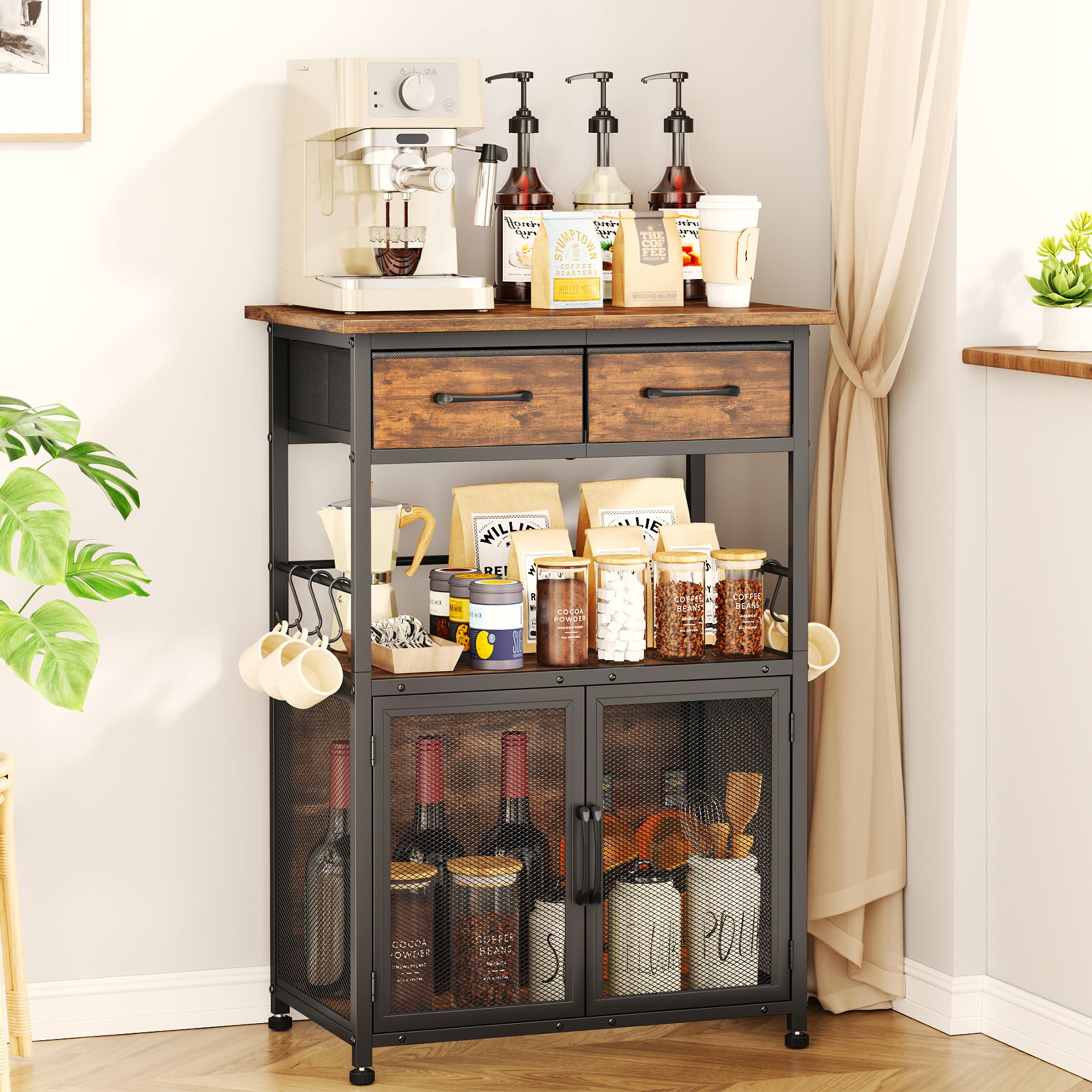 Amazon.com: SWTYMIKI Coffee Bar Cabinet with Drawer - 20.47