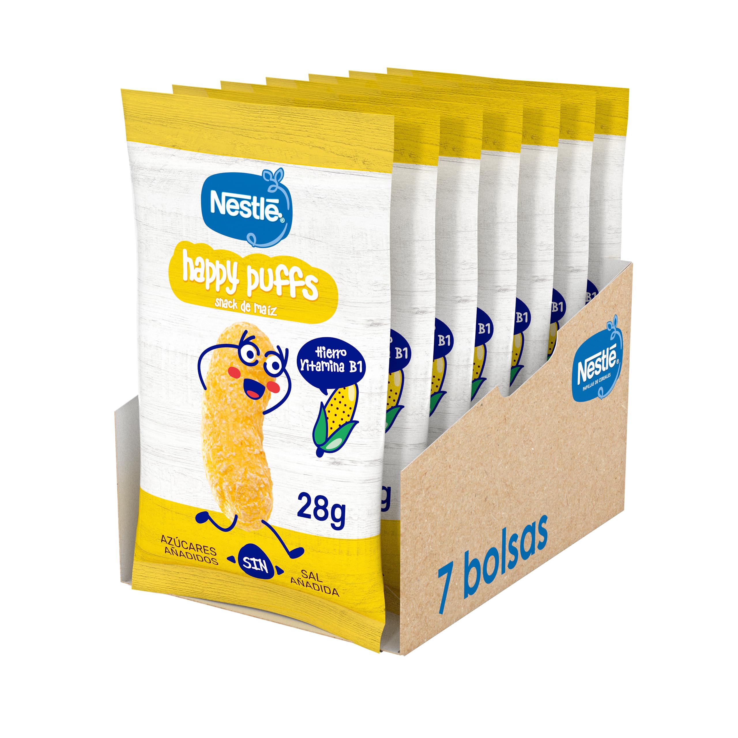 NESTLE Happy Puffs Maíz Natural 7x28g